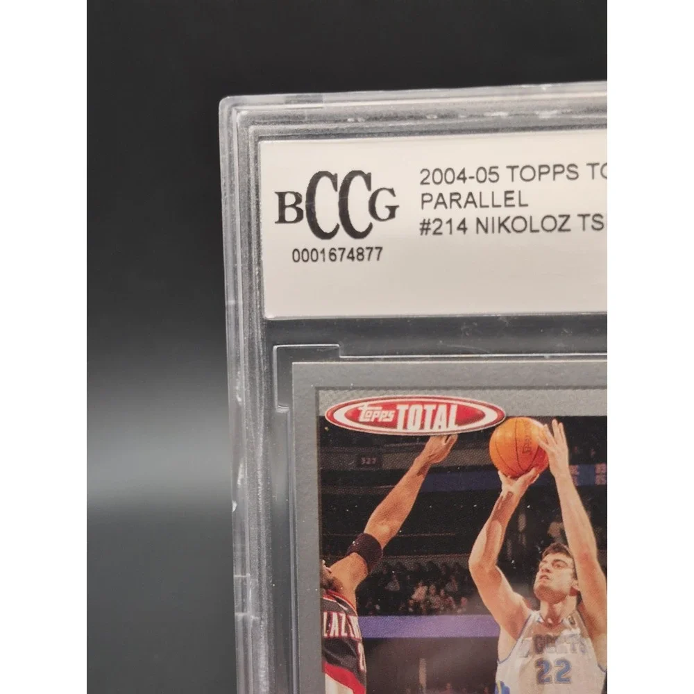 2004-05 Topps Total Nikoloz Tskitishvili #214 Gray Border BCCG 10 MINT Nuggets